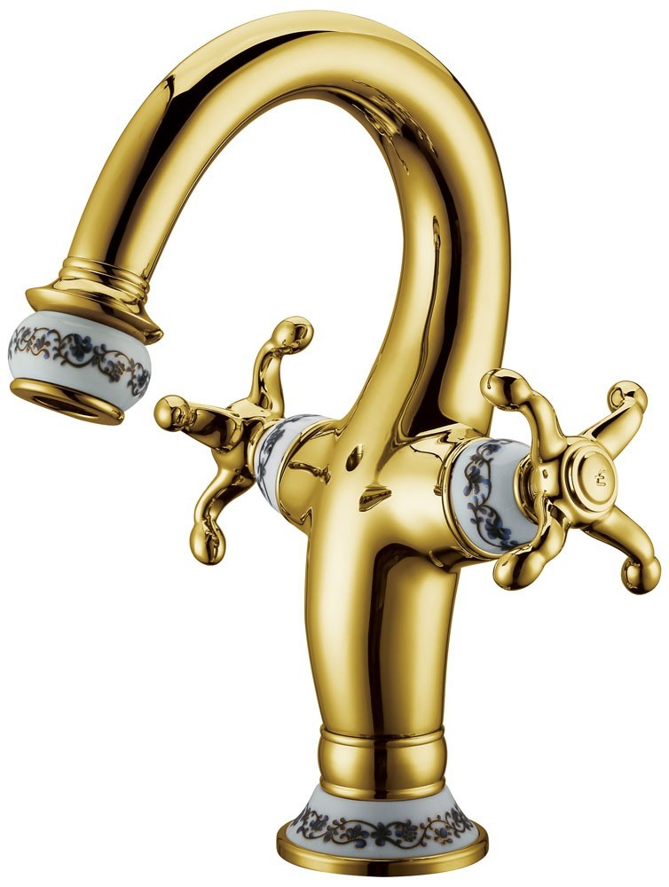 Ceramic Handle Brass Tall Water Tap