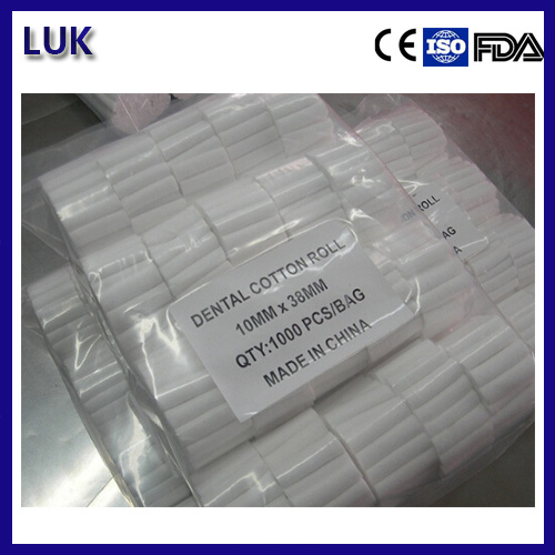10X38mm Disposable Absorbent Dental Cotton Roll for Medical Use