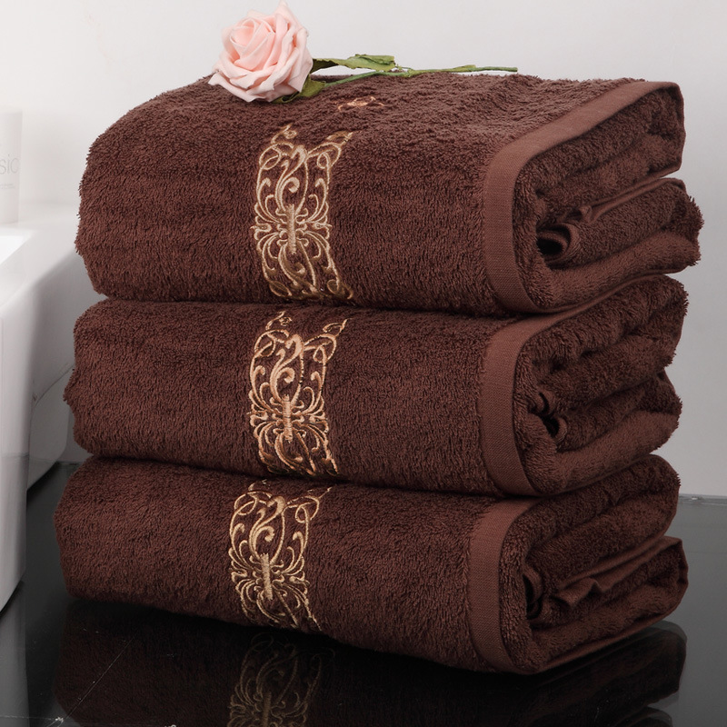 Good Quality Cotton Terry White Hotel Embroidery Towels