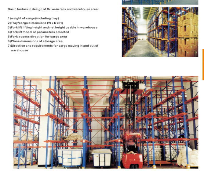 Sanlian Warehouse Storage Drive Through Pallet Racking/ Shelves