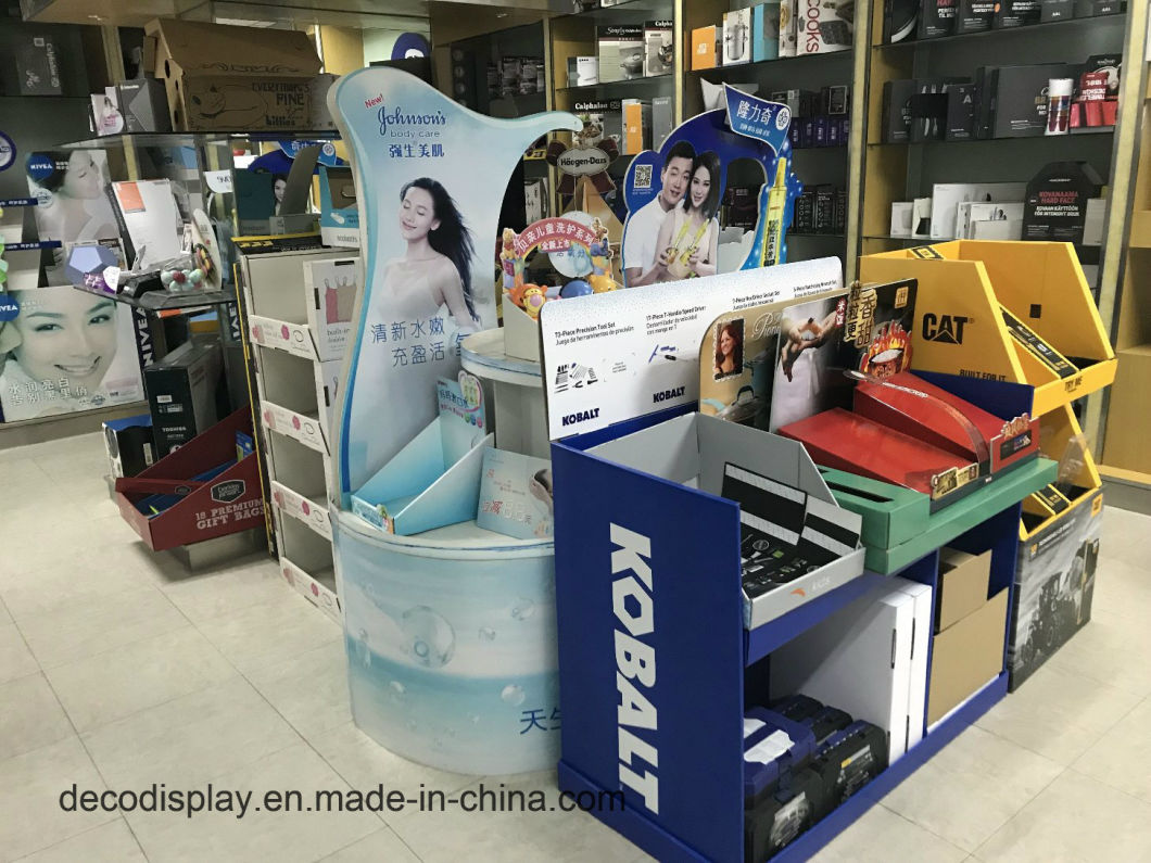 Floor Cardboard Custom Pallet Display for Shampoo Promotion