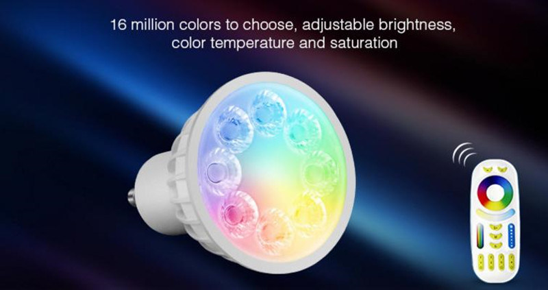 GU10 Energy-Saving LED RGB Wireless Remote Control Intelligent Dimming Color Spotlight