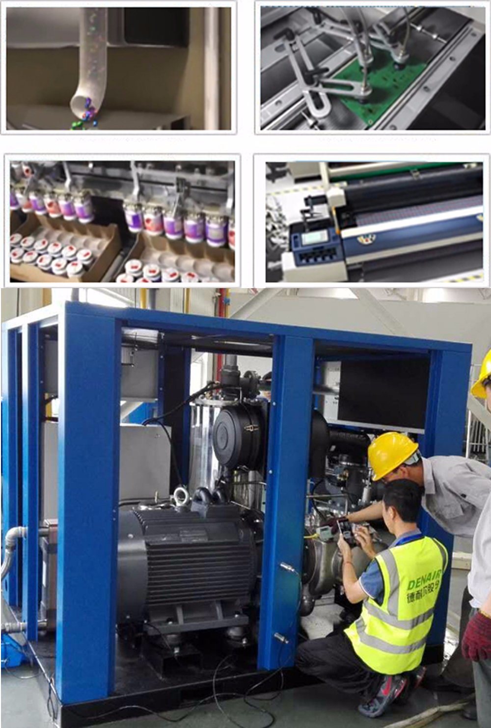 12.5 Bar Water Lubrication/ Injection Oil-Free Rotary Screw Air Compressor