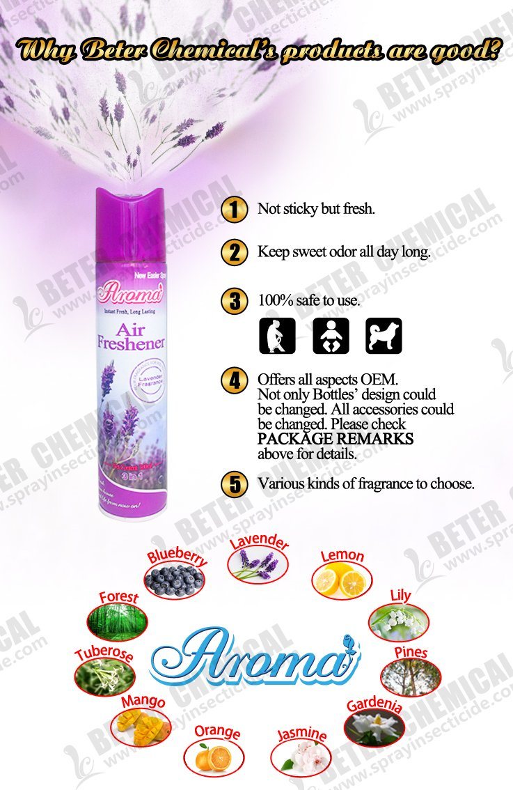 OEM Water Base Air Freshener Spray with Long Lasting Smell