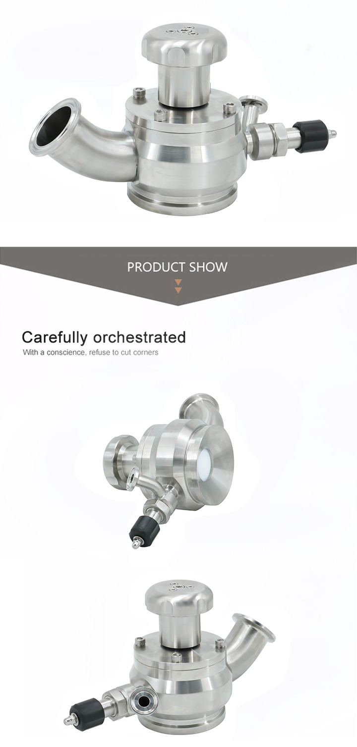 SS316L Aseptic Flush Bottom Valve with Aseptic Sampling Valves