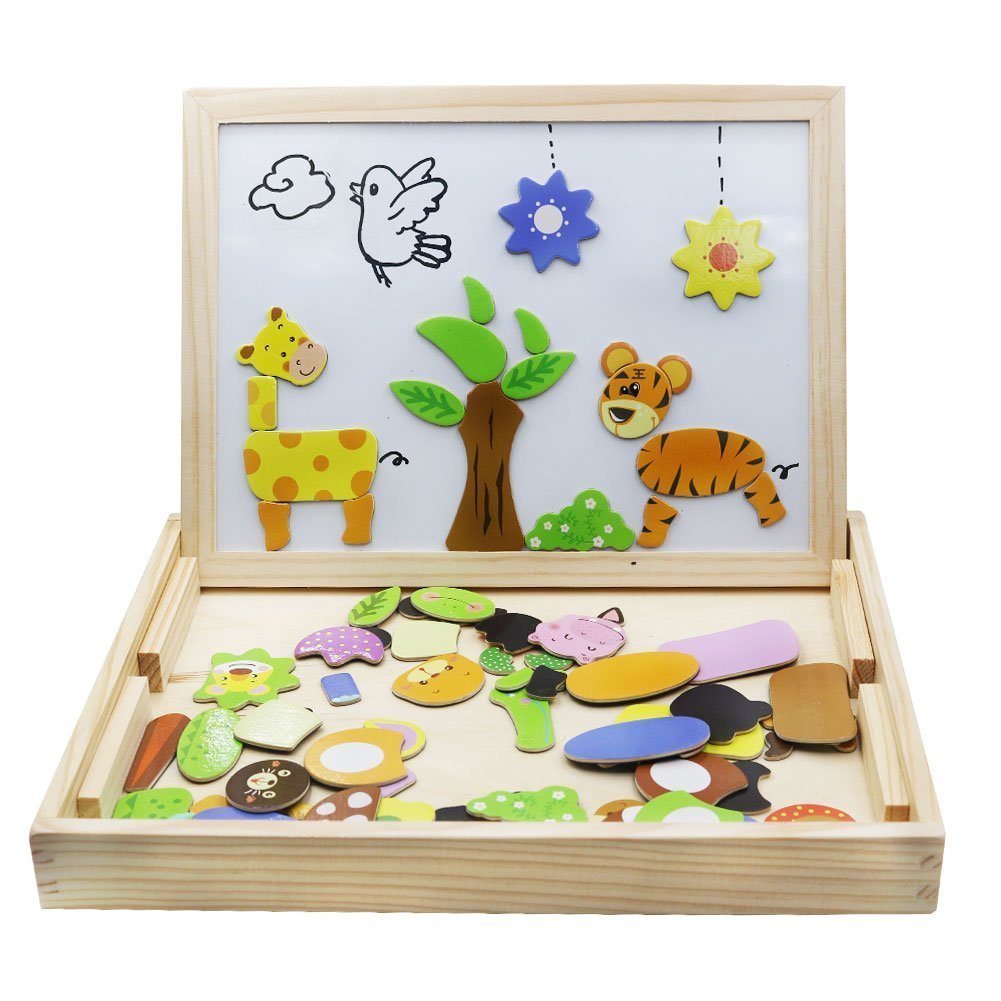 Double Side Education Learning Toys Wooden Puzzle for Children