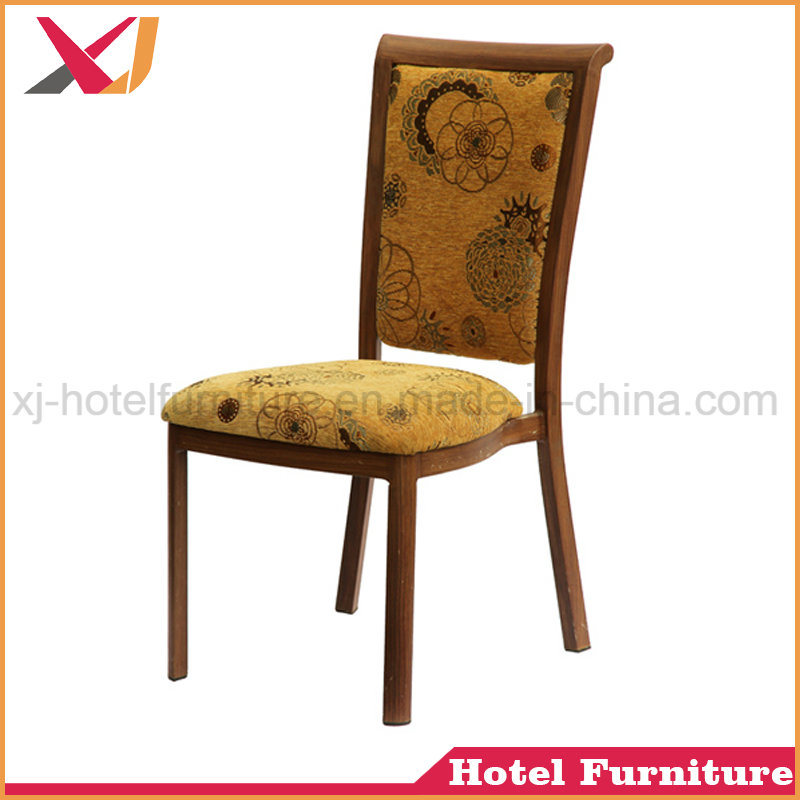 Dining Room Aluminum Wood Imitated Hotel Banquet Restaurant Dining Chair