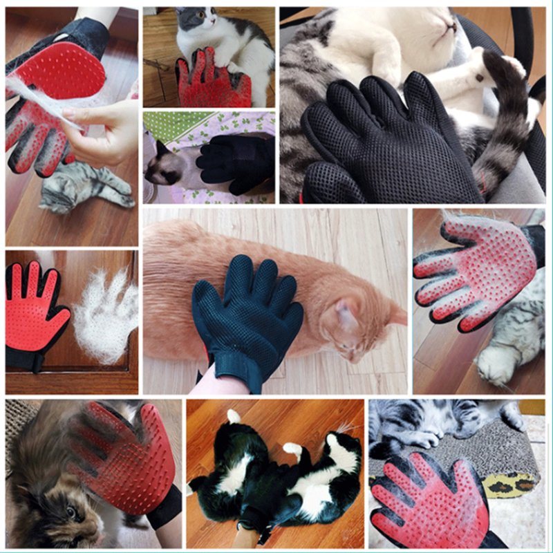 Hot Sale Pet Cleaning Brush Glove Pet Dog Supplies Pet Cat Dog Brush Effective Massage Gloves Hair Cleaning Comb