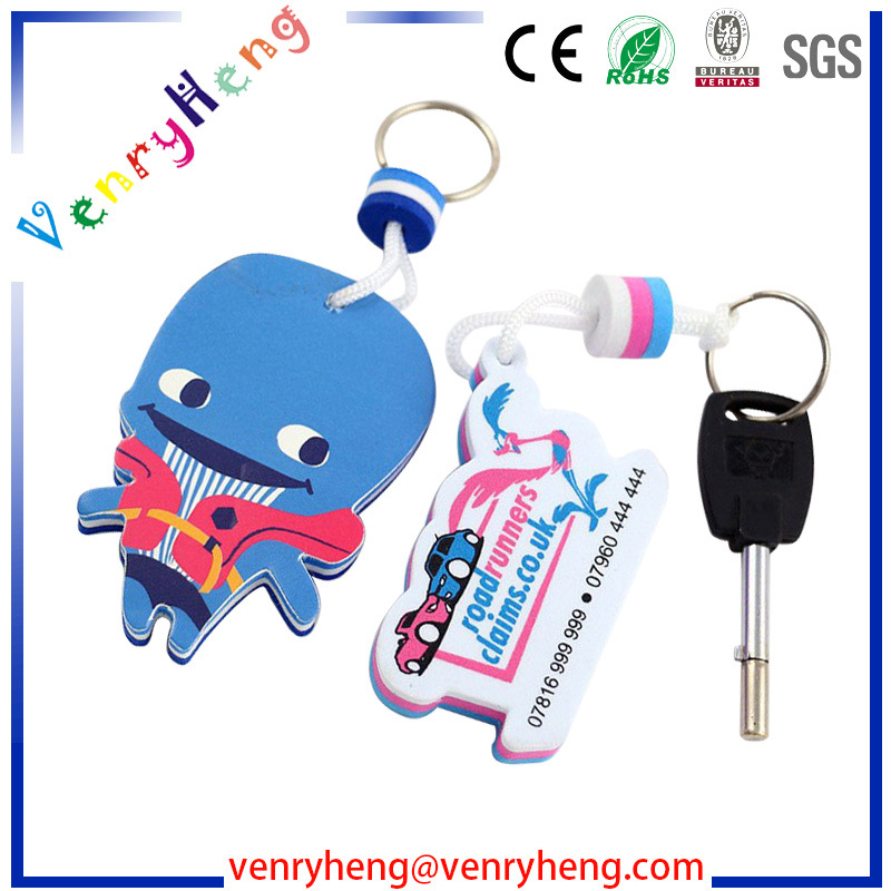 Wholesale Customized Shape Floating Foam EVA Keychain