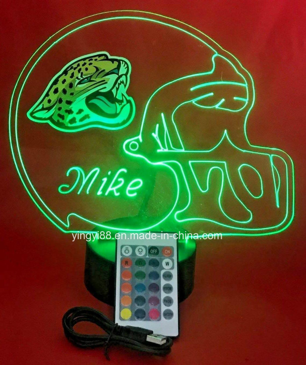 New Custom Made Football Light up Lamp LED Remote Personalized Free