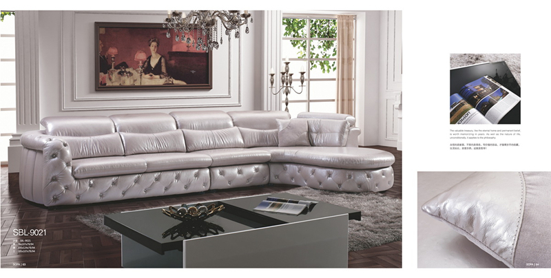 Fashion Modern Leather Home Sofa (SBL-9021)