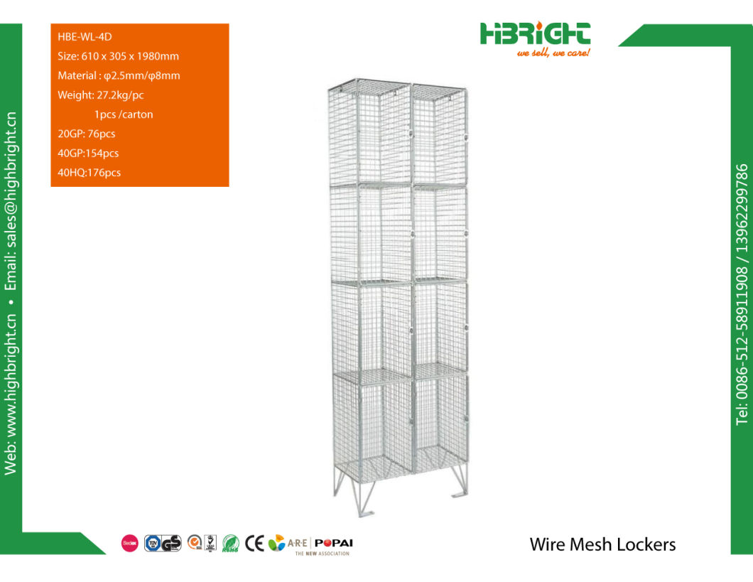 Wire Mesh Lockers for Changing Room