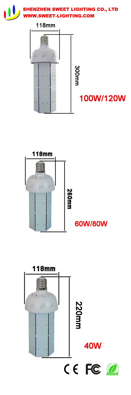 New Design Good Quality E40 120W LED Corn Light 90V-277V