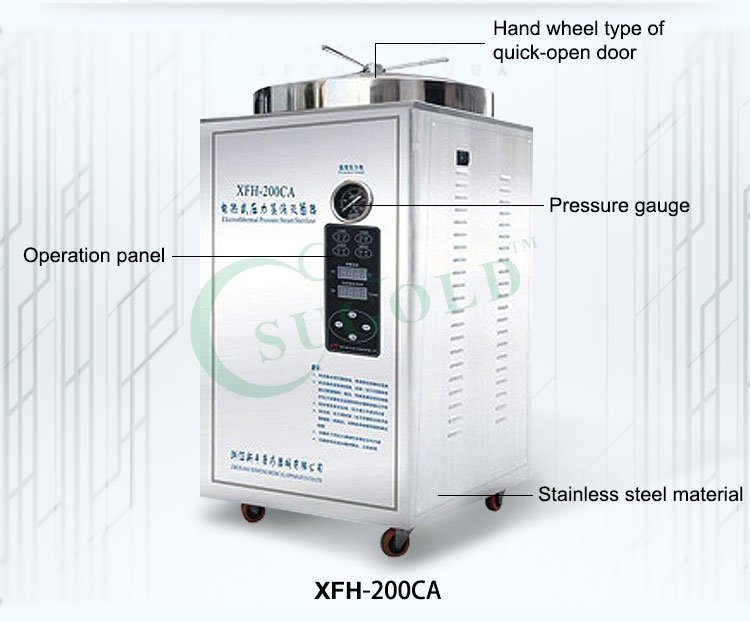 Satinlesss steel 50L Vertical Autoclave for Steam Sterilization