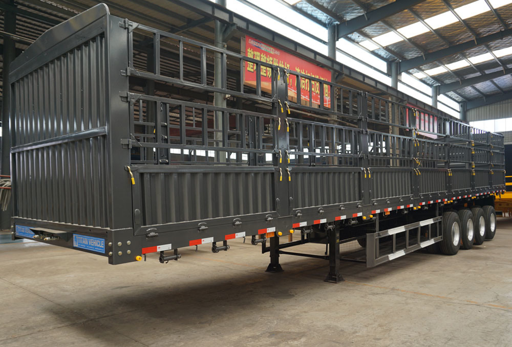 3 Three Axle 20 Feet /40 Foot BPW Axles Semi Trailer Fence Flat Bed Manufacturers Extendable Container Trailer/Flatbed Truck Semi Trailer with Side Walls