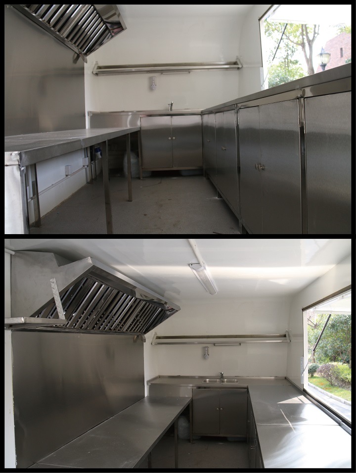 Kebab Mobile Food Trailer Cart with Kitchen Equipment