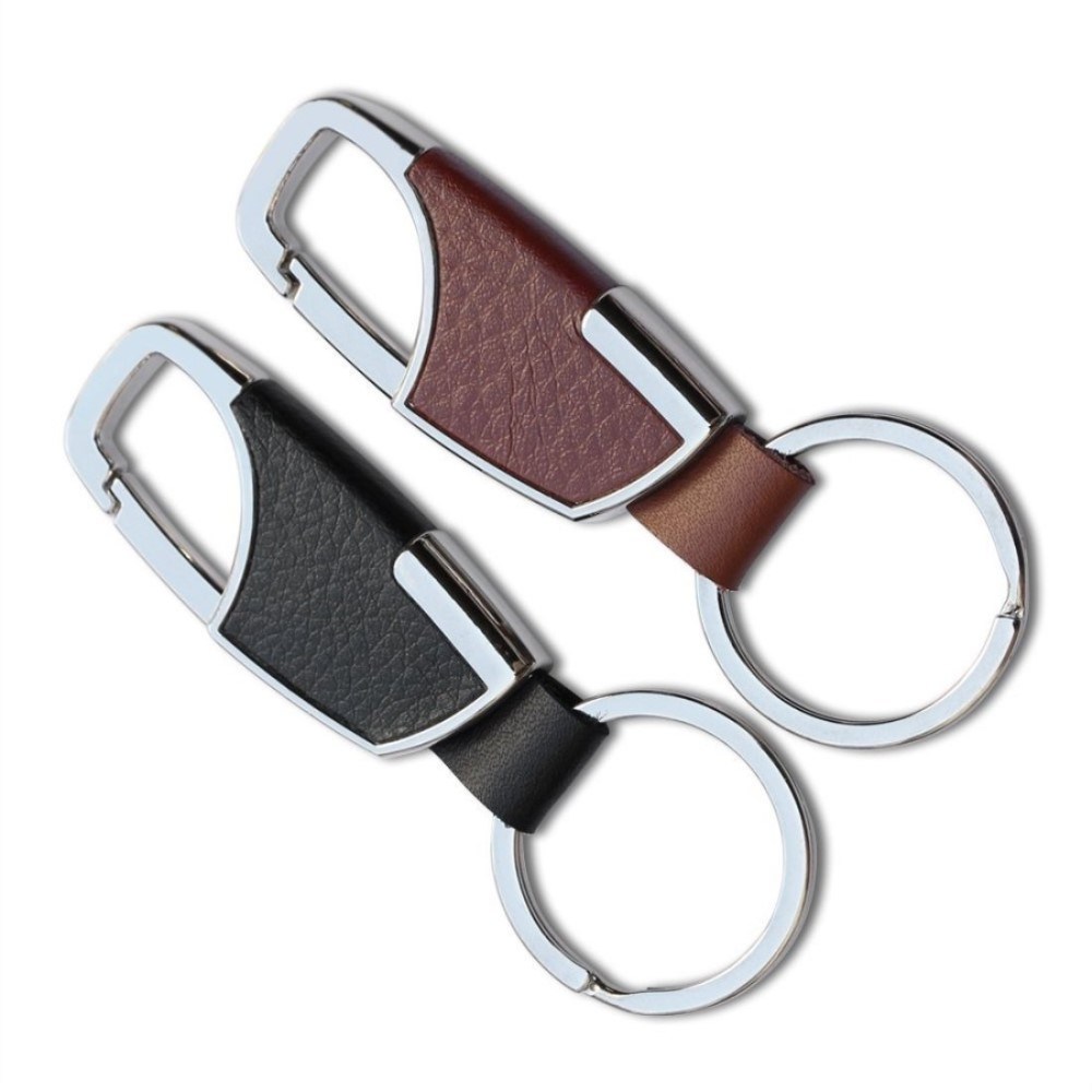 Stainless Metal PU Leather Brown Wholesale Plush Key Chain