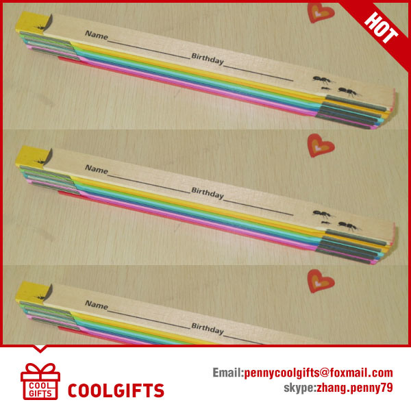 Stationery 200cm 10 Fold Wooden Foldable Ruler with Customized Logo