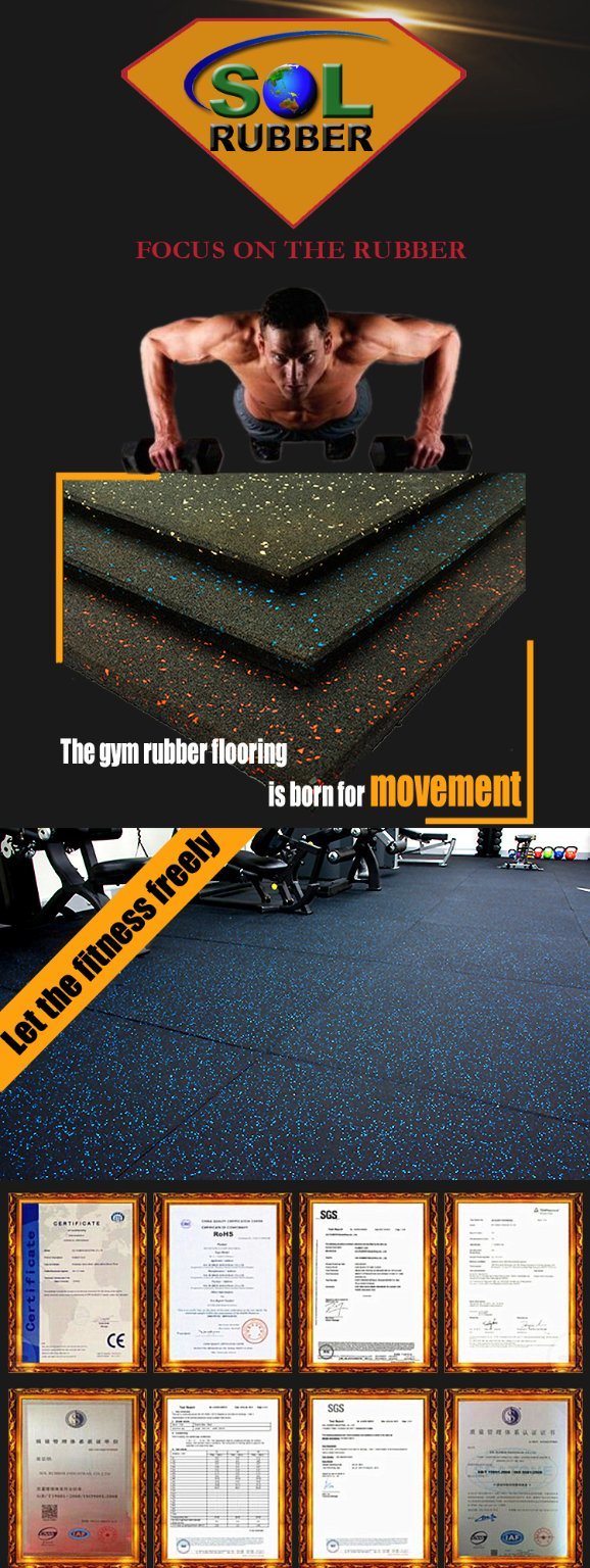 High Density Cheap Industrial Rubber Slab Gym Flooring