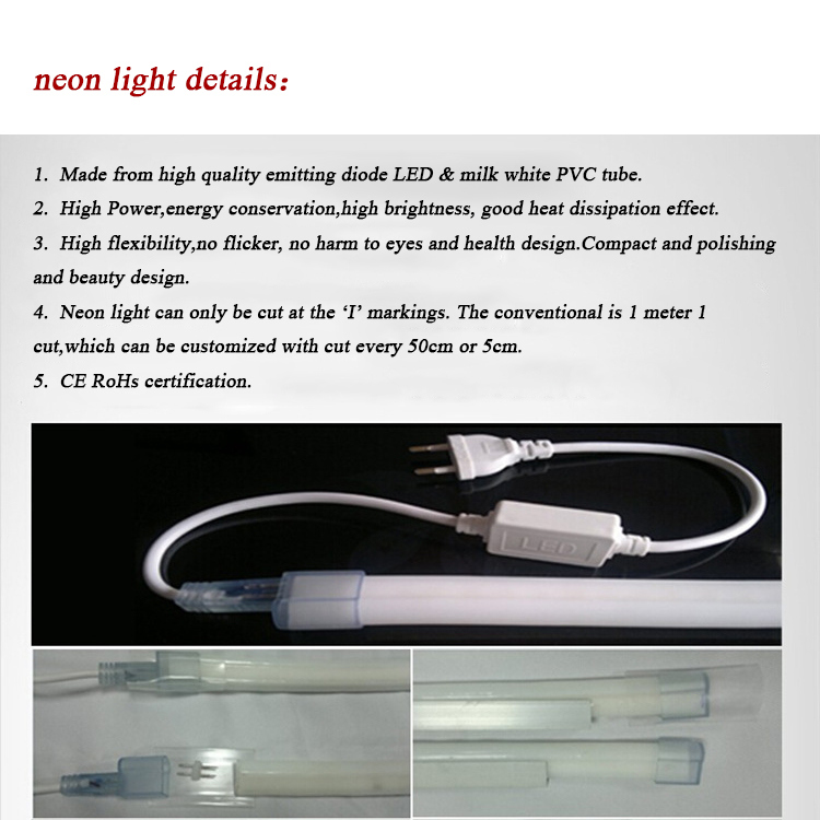 SMD2835 5cm/Cut Warm White LED Ultra Thin 12V Neon Light for Outdoor Christmas Lighting