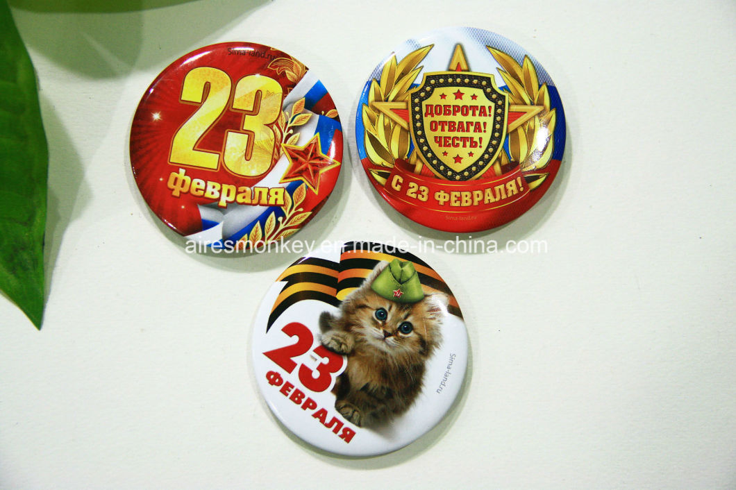 Customized Design Round Shape Souvenir Tin Fridge Magnets