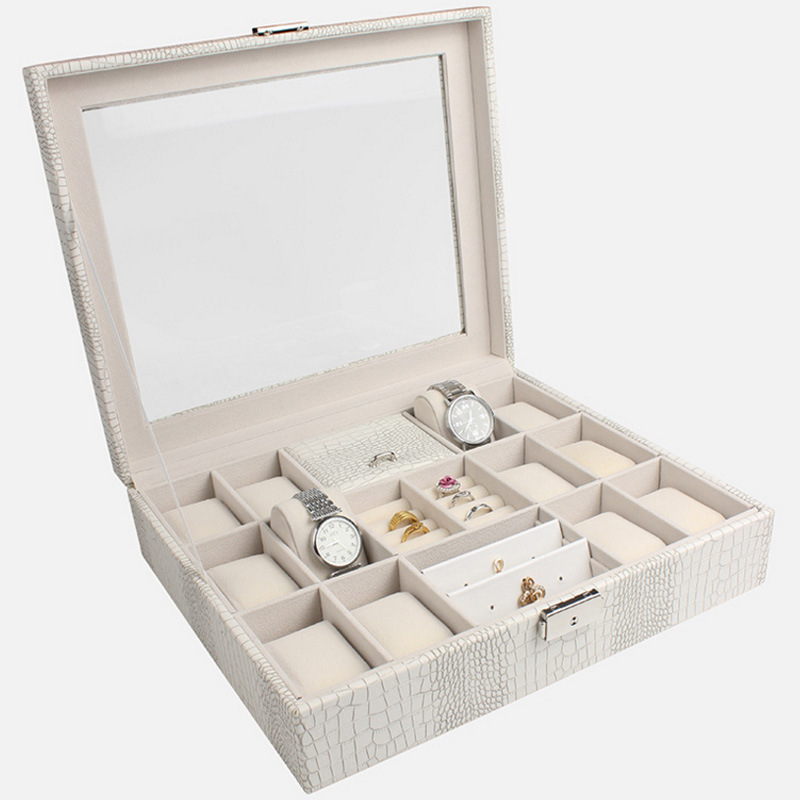 PU Leather Fashion Storage Case Portable Jewelry Box