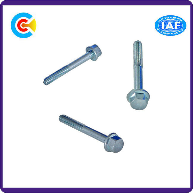 GB/DIN/JIS/ANSI Carbon-Steel/Stainless-Steel Hexagonal Head Flange Rod Lengthened Screw for Building/Furniture