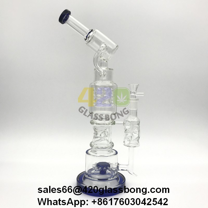Lookah Heady Glass Waterpipe/Recycler/Crafts with Sunflower Perc for 420smoke/Dry Herb/Weed