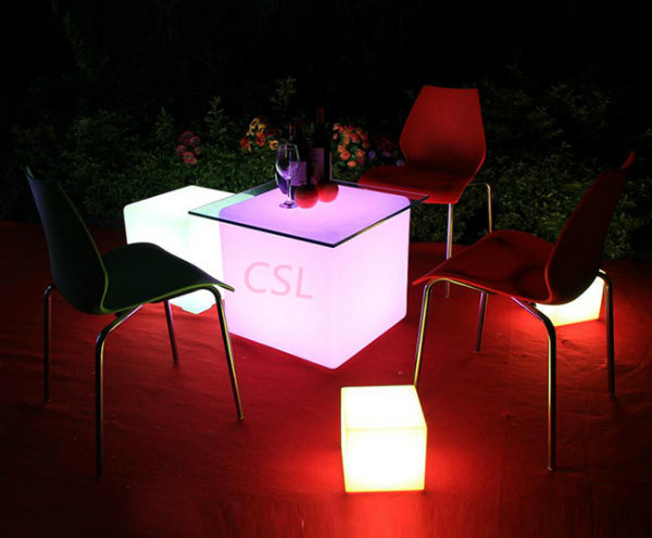 16 Colors Remote Control Rechargeable LED Bar Table