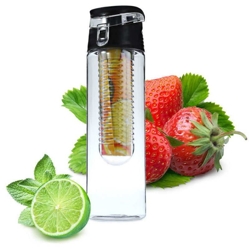 Custom Plastic Fruit Lemon Infused Water Bottles (BPA Free)