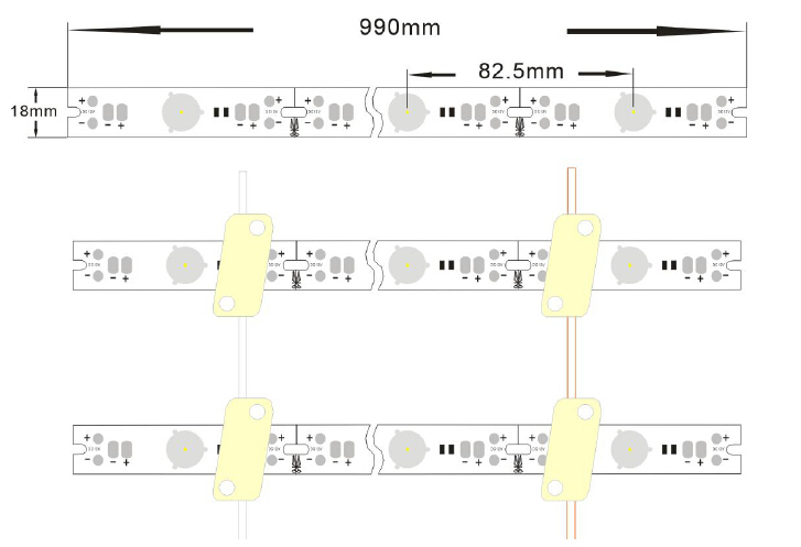 New Design Aluminum LED TV Rigid Bar with Lens DC12V 14.4