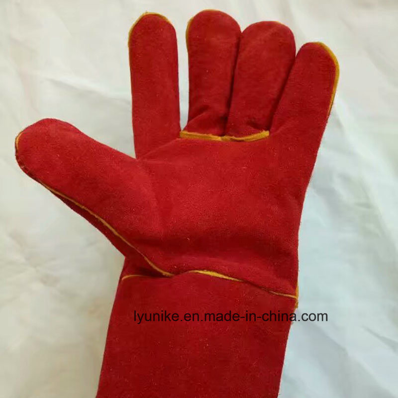 Cow Split Leather Industrial Working Long Welding Hand Gloves