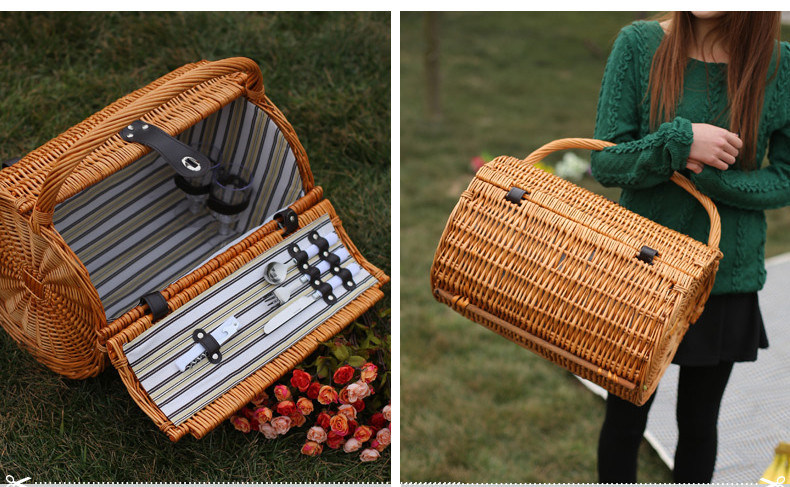 Eco-Friendly Customized Willow Basket for Picnic