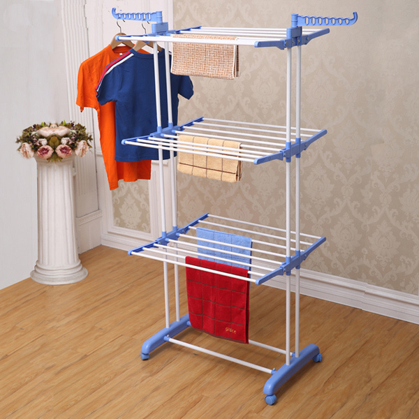 Wholesale Price Three Layers Foldable Metal Clothes Drying Rack (JP-CR300W)