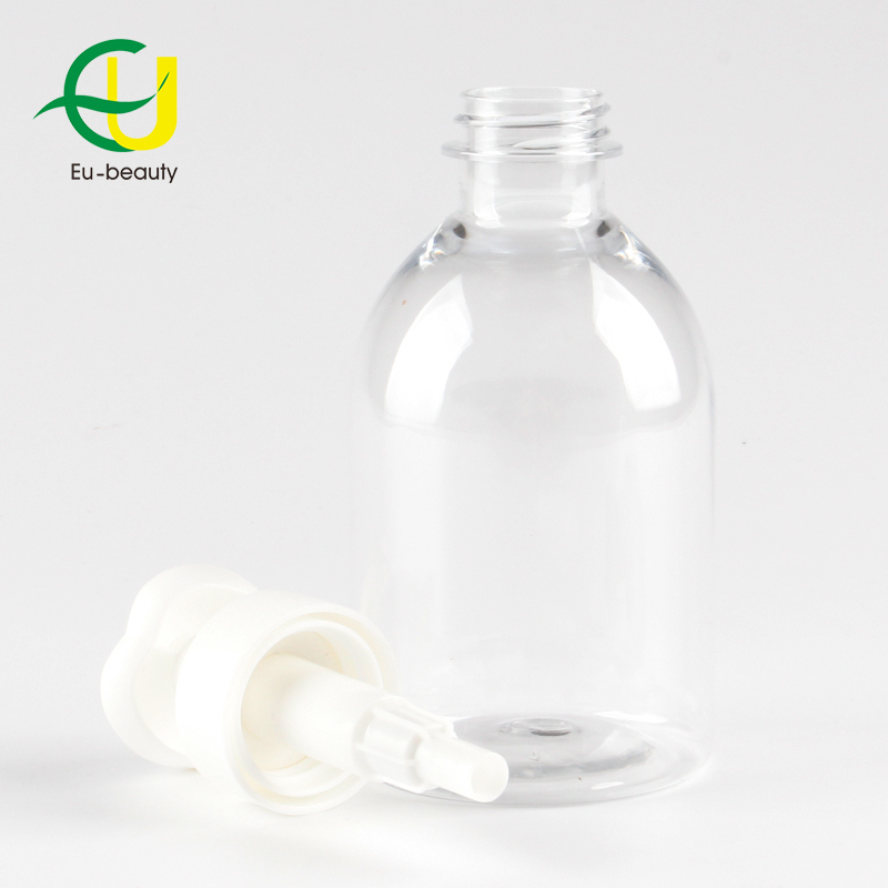 250ml Clear Pet Bottle with 28/400 Lotion Pump