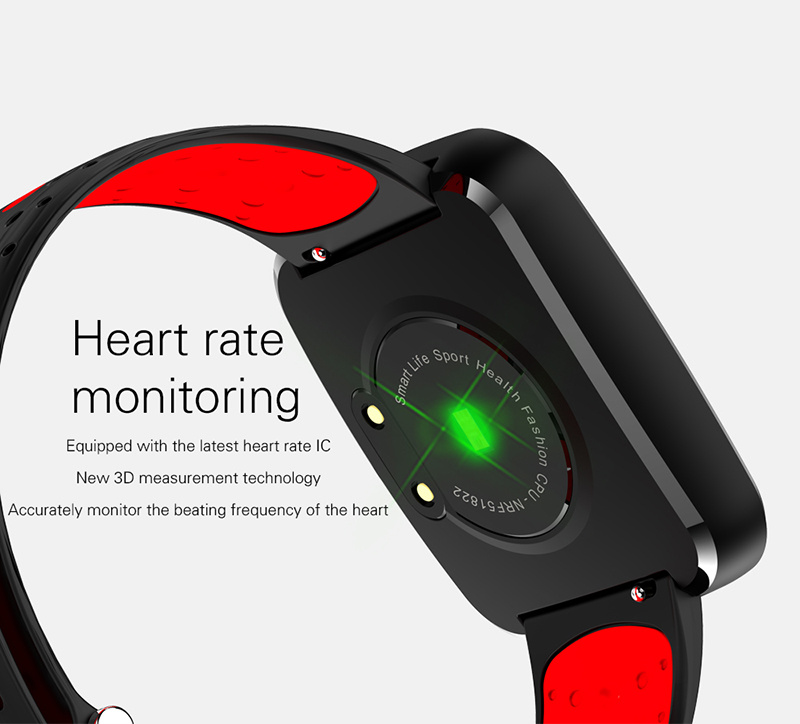 V6 Heart Rate Monitor Fitness Tracker Bracelet Blood Oxygen Pressure Monitor Sport Smart Watch for Ios Android Smartphones