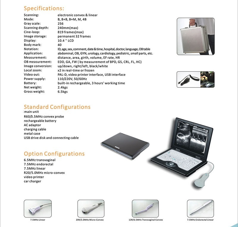 Digital Notebook Ultrasound Scanner (AM-2018)