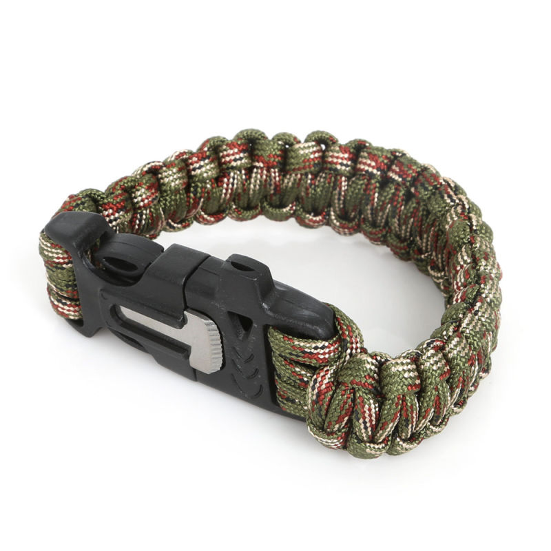 Multi-Function Outdoor Emergency Survival Braid Rope Bracelet
