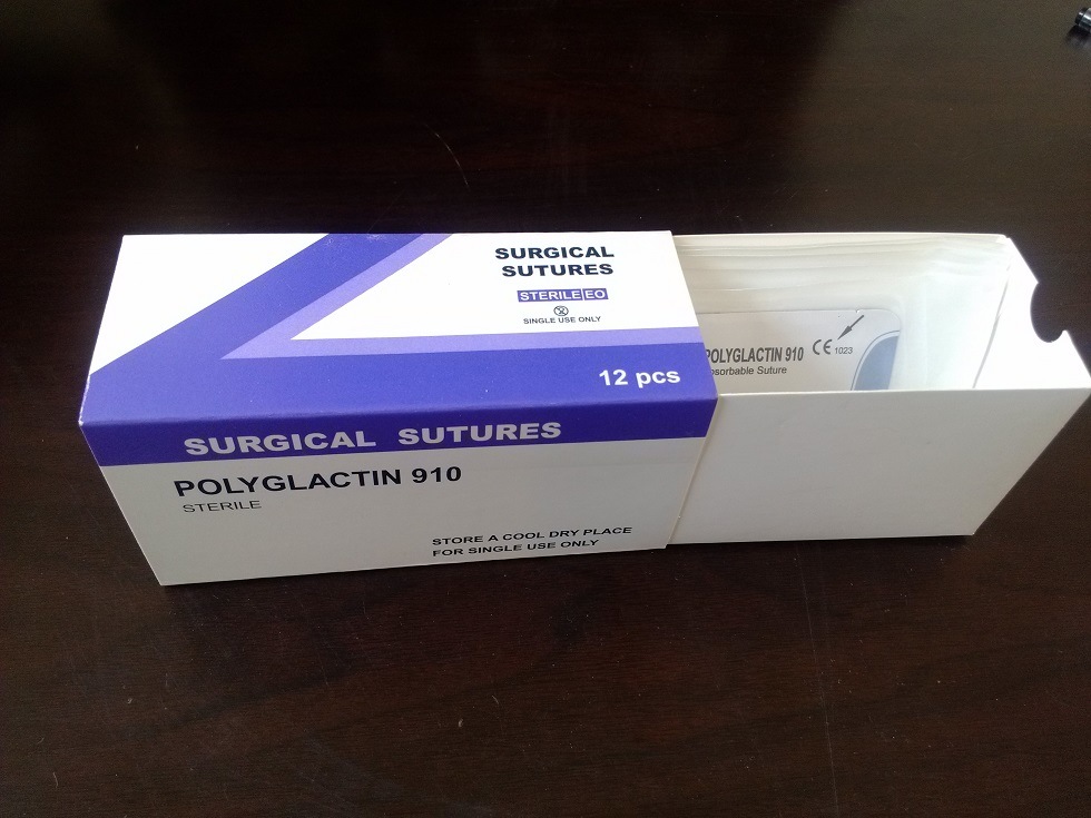 Surgical Synthetic Absorbable Braided PGA Surgical Suture with Needle