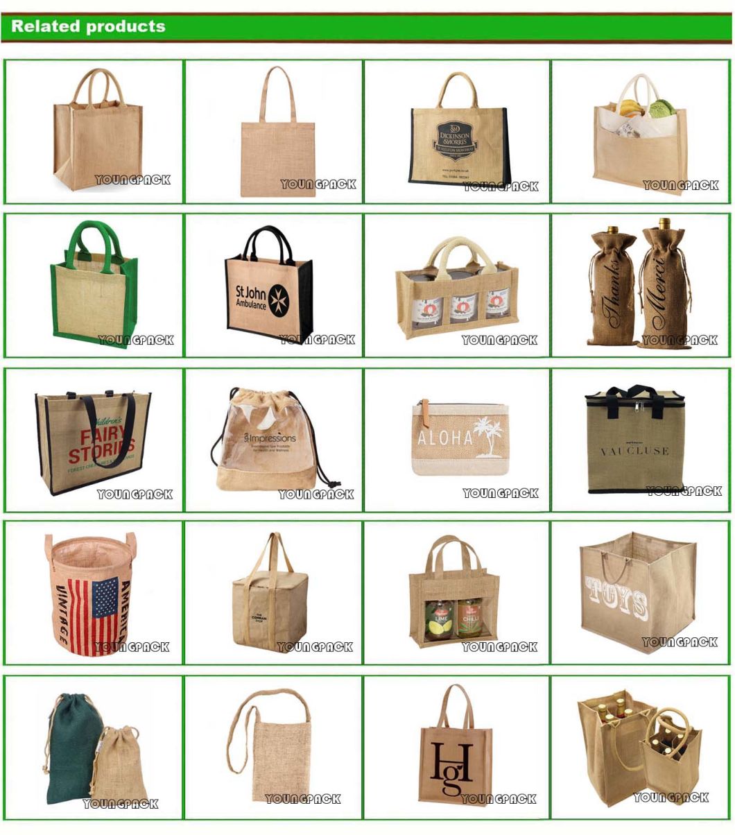 Promotional Hession Sling Bag Eco Friendly Custom Jute Conference Bags