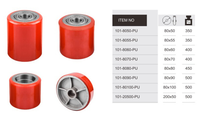 Hot Sale 100X80mm PU&Nylon Forklift Wheel for Industrial