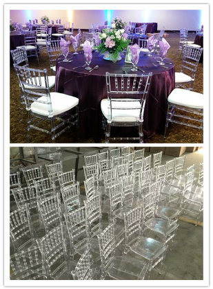 Plastic Clear Acrylic Crystal Wedding Chair