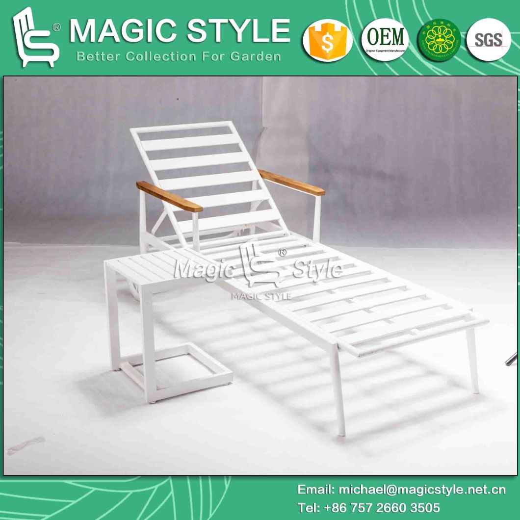 Outdoor Aluminum Side Table Garden Coffee Table Aluminum Coffee Table Square Tea Table Modern Side Table