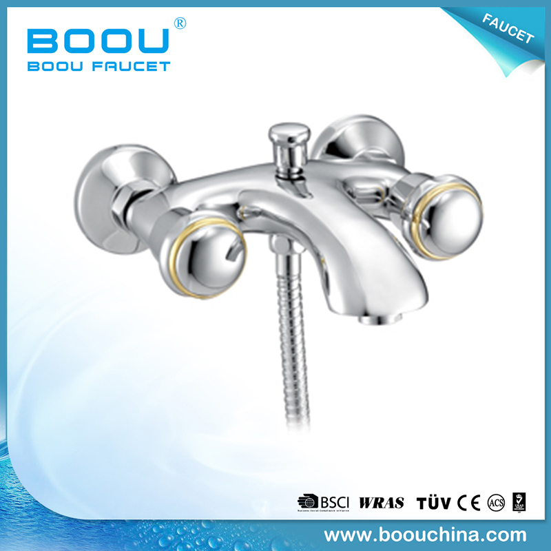 (BQ5323-3) Boou New Design Brass Silver Bathtub Mixer