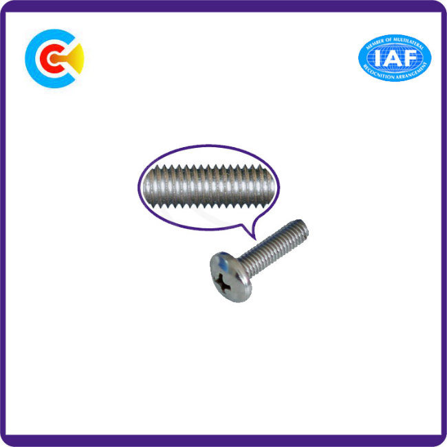 DIN/ANSI/BS/JIS Carbon-Steel/Stainless-Steel Pan Head Furniture Fixed Fitness Equipment Machinery Screws