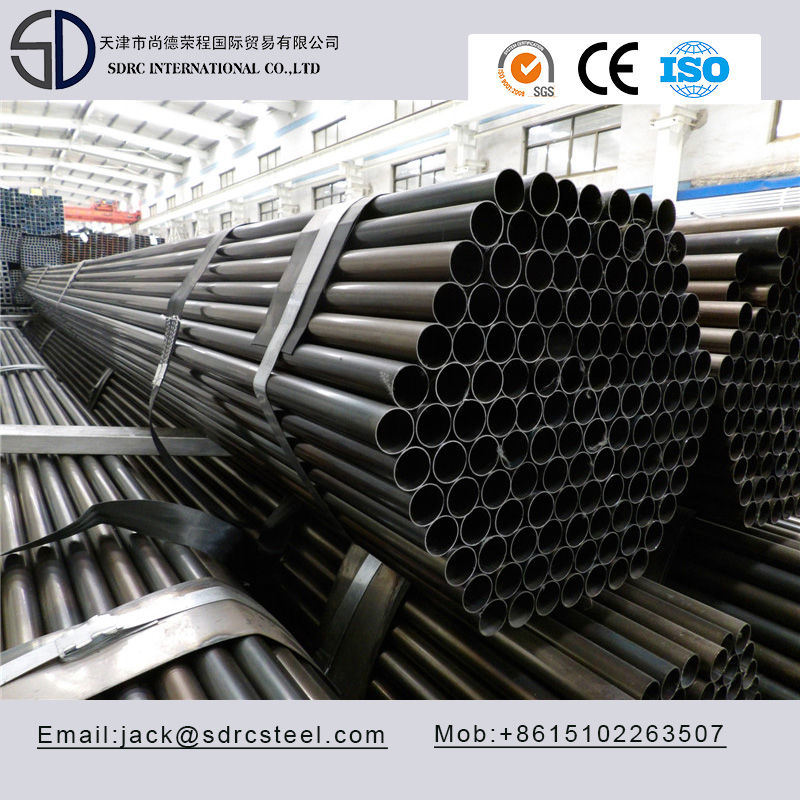 Ss330 Carbon Round Black Annealed Steel Pipe/Tube for Desk/Fence/Chair