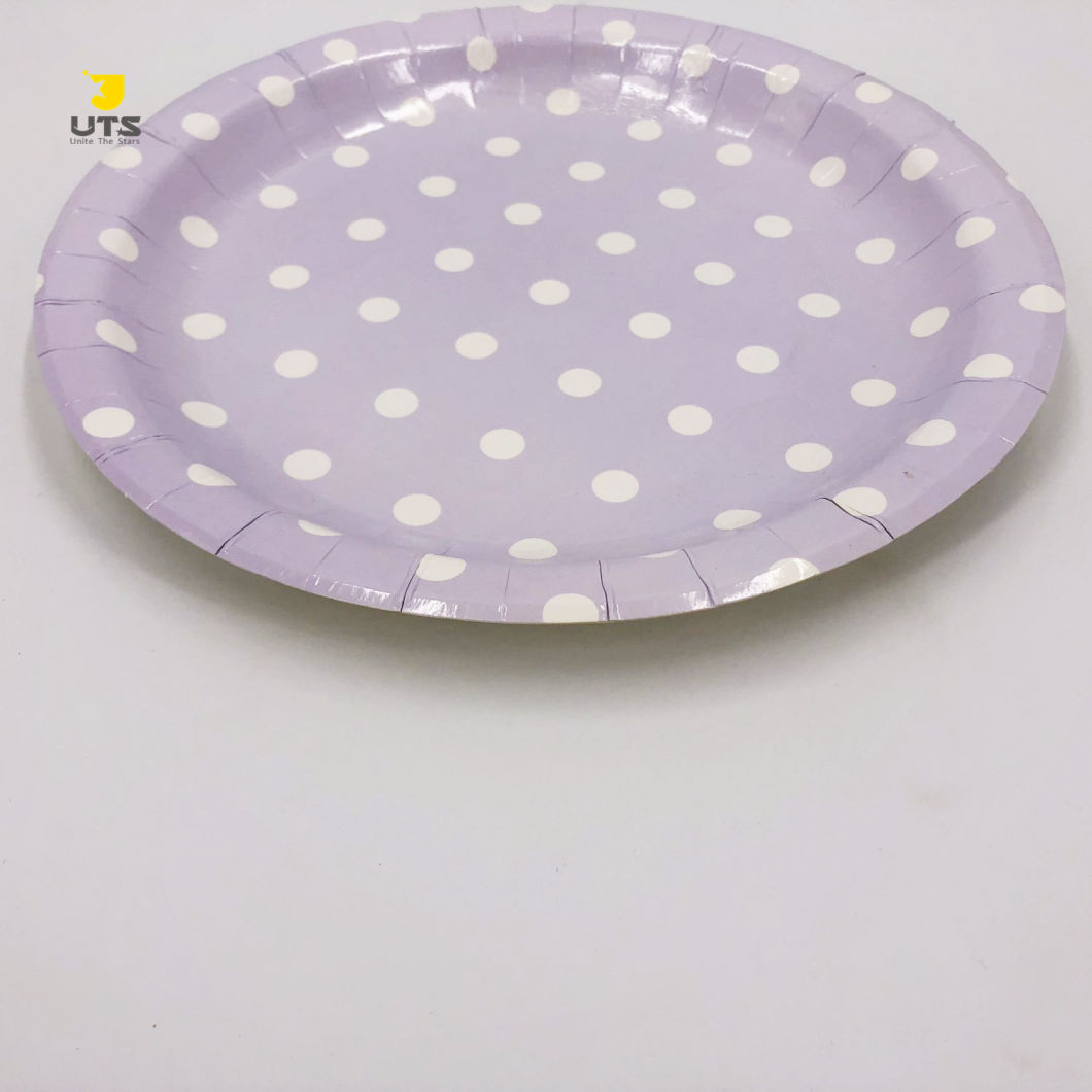 Custom Biodegradable Food Grade Paper Food Plates