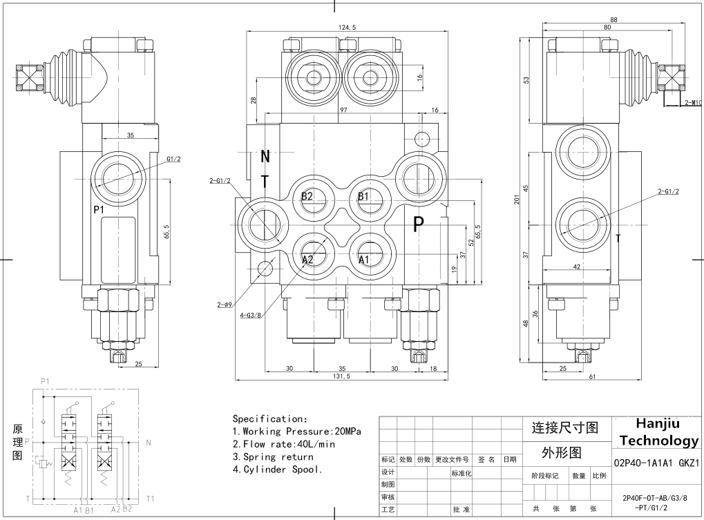 Manually or Mechanically Controlled Hydraulic Directional Control Valve Ð  40