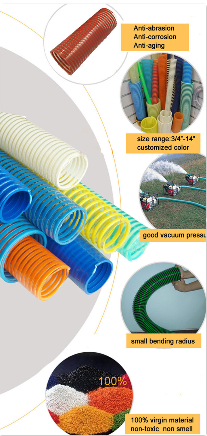 PVC Helix Spiral Suction and Delivery Hose for Oil and Pump