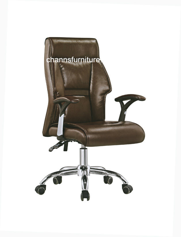 Brown Leather Chair Office Executive Chair with Nylon Arm (CAS-EC1856)